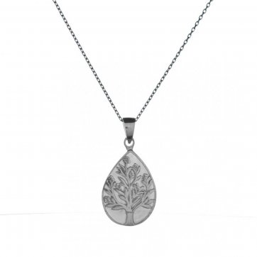 petsios Κολιέ δέντρο της ζωής με πέτρα φίλντισι