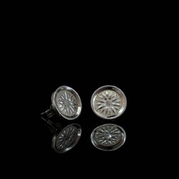 petsios Σκουλαρίκια με αστέρι της Βεργίνας καρφωτά